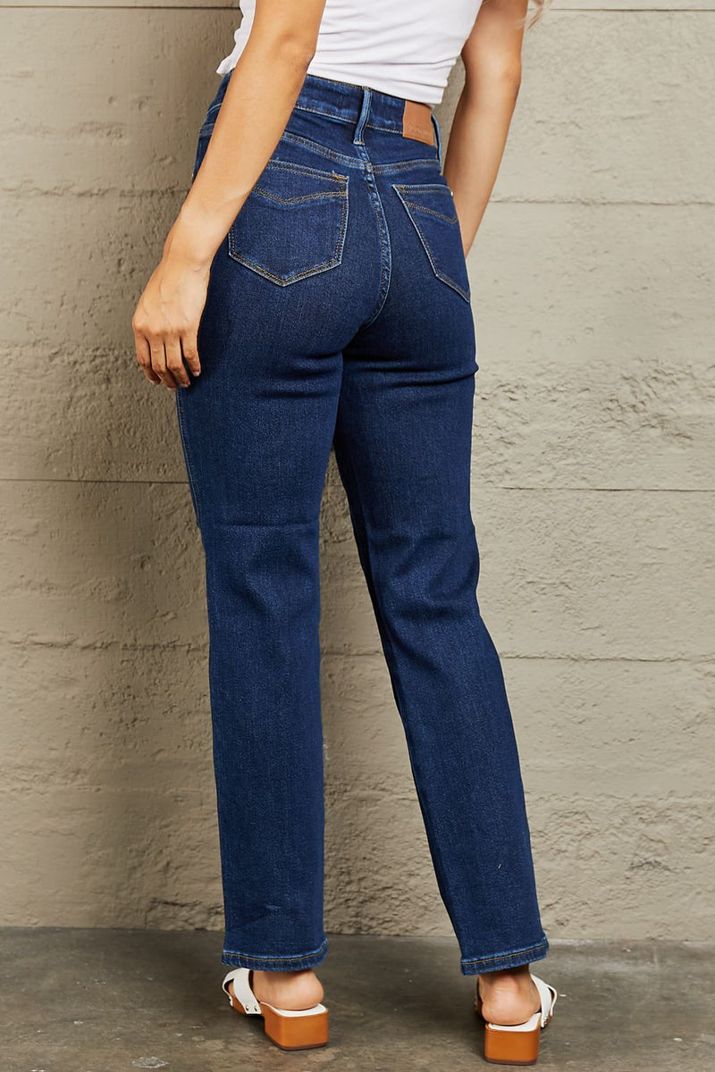 Stretchy High Waisted Skinny Mom Jeans With Tummy Control, Big
