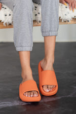 Go All Out Slide-On Sandals in Orange