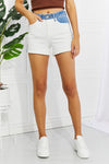 Judy Blue Desiree High Waisted Two-Tone Shorts