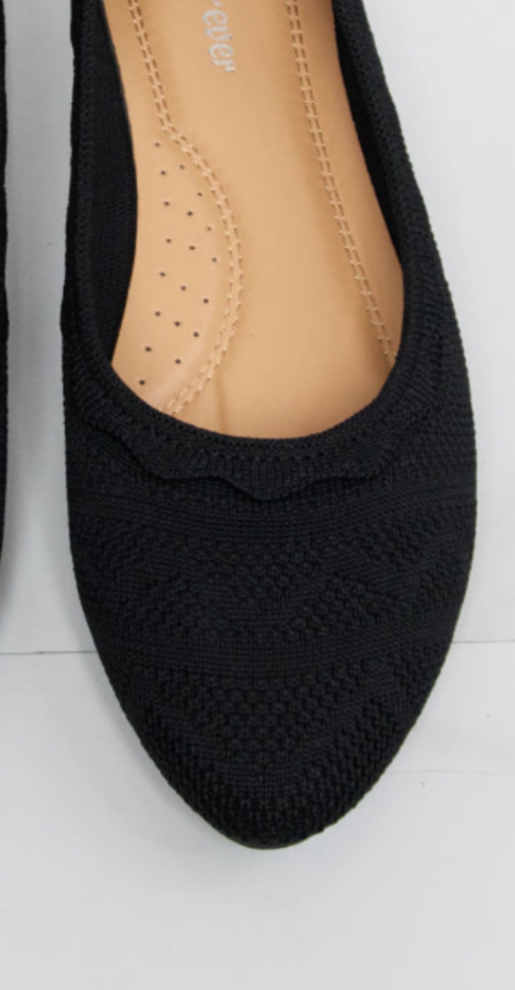 Take Your Time Scalloped Trim Flats in Black