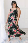 Stuck With Me Floral Maxi in Black