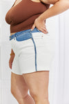 Judy Blue Desiree High Waisted Two-Tone Shorts
